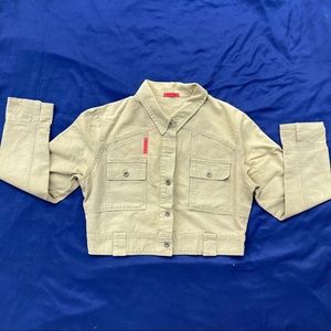 Vintage tan, cargo, crop jacket by CCdesH ✨